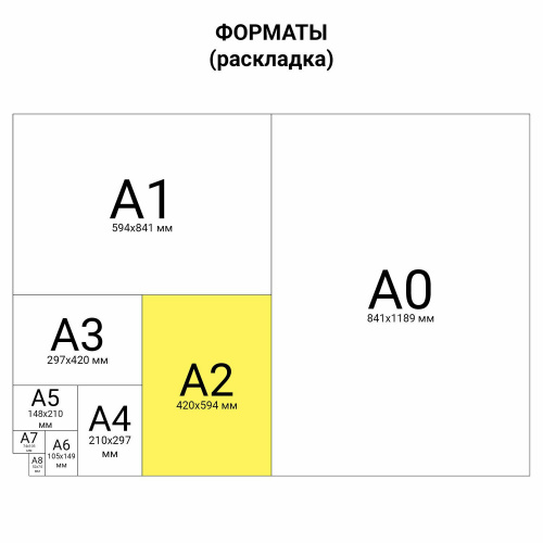 Ватман, формат А2 (594х420 мм), 1 лист, плотность 200 г/м2, ГОЗНАК Краснокамск фото 4