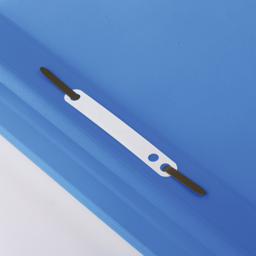 Скоросшиватель пластиковый STAFF, А4, 100/120 мкм, голубой фото 4