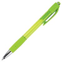 Ручка шариковая автоматическая BRAUBERG SUPER, корпус зеленый, линия письма 0,35 мм, зеленая
