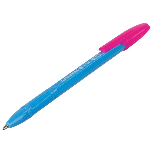 Ручка шариковая BRAUBERG "X-333 MIX", корпус ассорти, линия 0,35 мм, синяя фото 9
