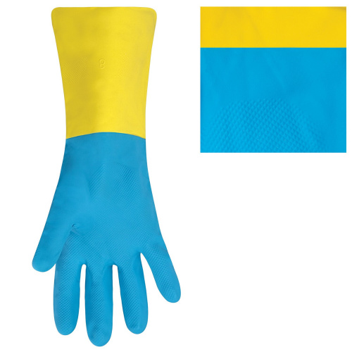 Перчатки неопреновые LAIMA EXPERT, неопрен, химически устойчивые, х/б напыление, размер M фото 2