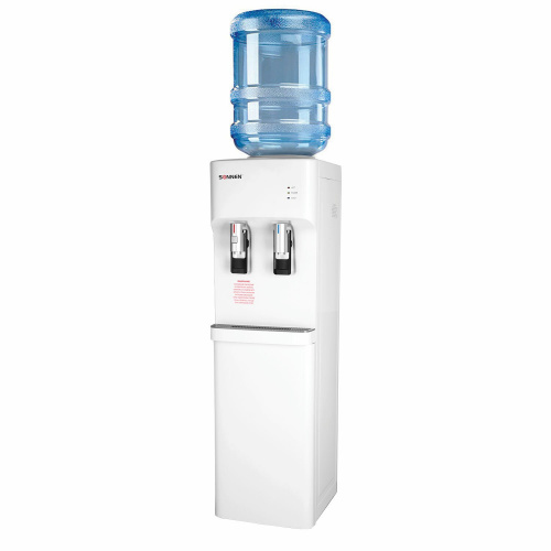 Кулер для воды SONNEN FSE-02H, напольный, нагрев/охлаждение электронное, 2 крана, белый фото 3