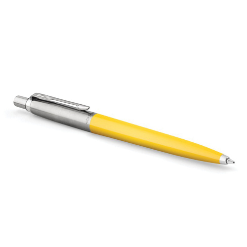 Ручка шариковая PARKER "Parker Jotter Orig Yellow", корпус желтый, детали хром, блистер, синяя фото 3