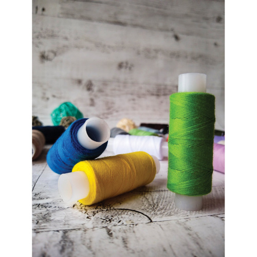 Набор швейных ниток ОСТРОВ СОКРОВИЩ, 24 цвета по 150 м, в тубе фото 3