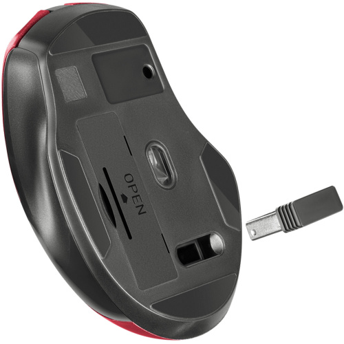 Мышь беспроводная DEFENDER Prime MB-053, USB, 5 кнопок + 1 колесо-кнопка, оптическая, красная, 52052 фото 2