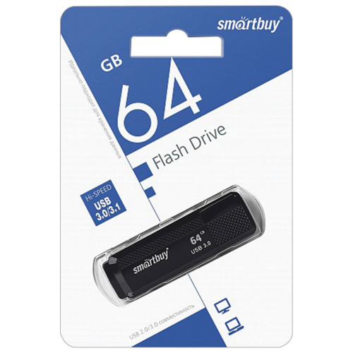 Флеш-диск SMARTBUY Dock, 64 GB, USB 3.0, черный фото 2