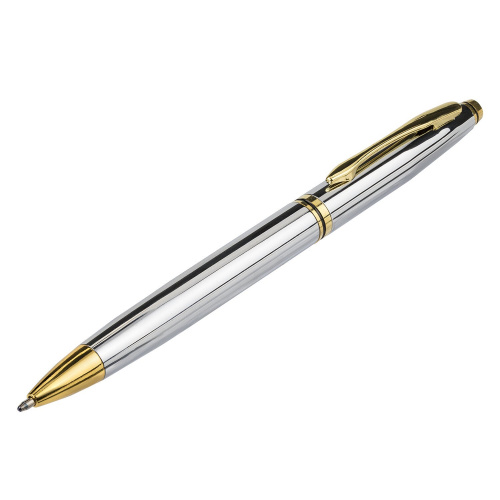 Ручка подарочная шариковая BRAUBERG "De Luxe Silver", корпус серебристый, линия письма 0,7 мм, синяя фото 4