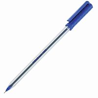 Ручка шариковая масляная PENSAN 1005, СИНЯЯ, корпус прозрачный, узел 0,7 мм, линия письма 0,5 мм