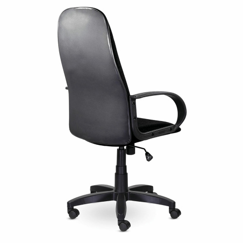 Кресло офисное BRABIX "Praktik EX-279", ткань/кожзам, черное фото 6