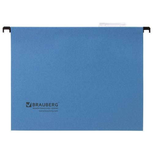 Подвесные папки BRAUBERG, А4, 350х245 мм, до 80 листов, 10 шт., синие, картон фото 5