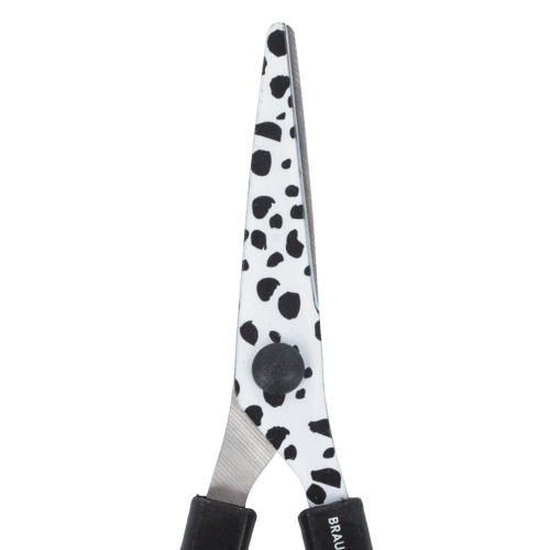 Ножницы BRAUBERG "Kid Series", 130 мм чёрно-белые с цветной печатью, закругленные фото 9