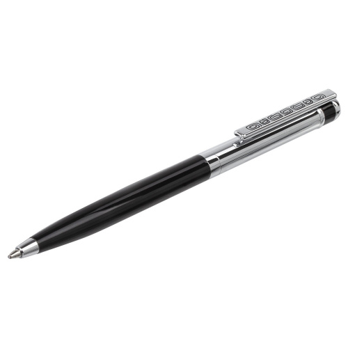 Ручка подарочная шариковая GALANT "ACTUS", корпус серебристый с черным, детали хром, синяя фото 8