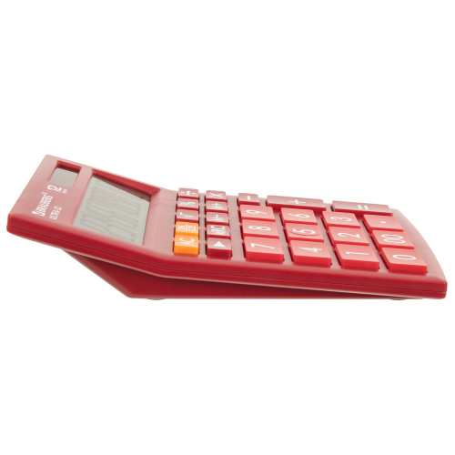 Калькулятор настольный BRAUBERG , 192x143 мм, 12 разрядов, двойное питание, бордовый фото 10