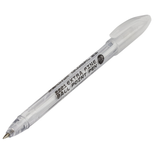Ручка шариковая масляная PENSAN "Global-21", корпус прозрачный, линия письма 0,3 мм, черная фото 2