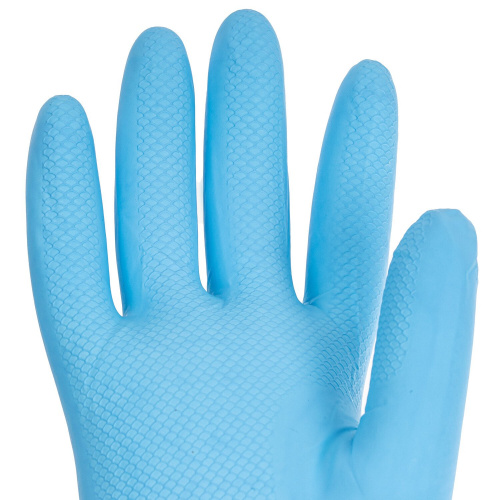 Перчатки нитриловые многоразовые LAIMA, хлопчатобумажное напыление, размер М, гипоалергенные фото 4