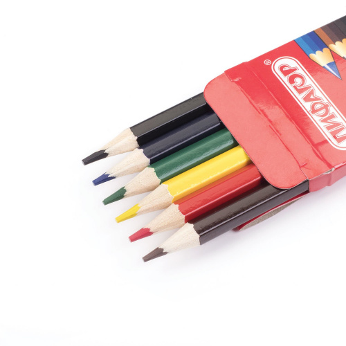 Карандаши цветные ПИФАГОР, 6 цветов, классические, заточенные, картонная упаковка фото 4