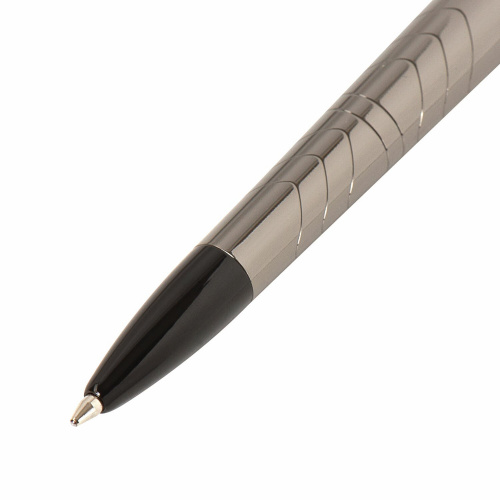 Ручка подарочная шариковая GALANT "PUNCTUM", корпус черный/оружейный металл, детали черные, синяя фото 6