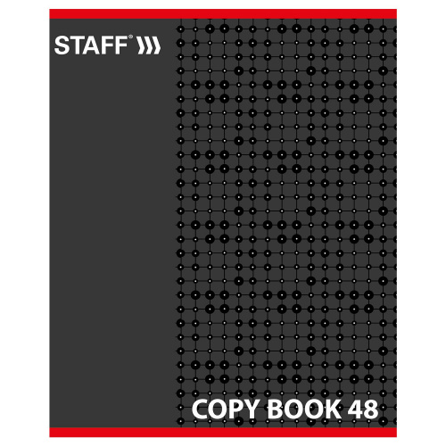 Тетрадь STAFF  "ОДИН ЦВЕТ", А5, 48 л., клетка, обложка картон, точки фото 2