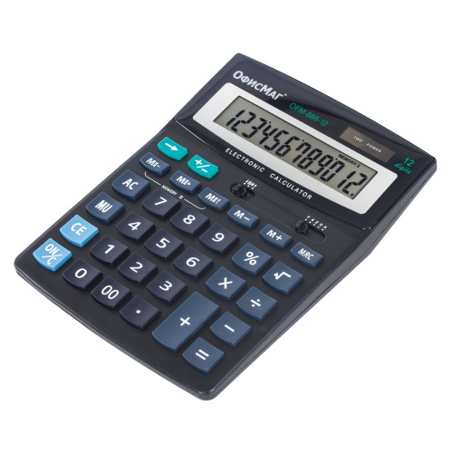 Калькулятор настольный ОФИСМАГ, 200х150 мм, 12 разрядов, двойное питание фото 9
