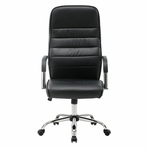 Кресло офисное BRABIX "Stark EX-547", экокожа, хром, черное фото 2