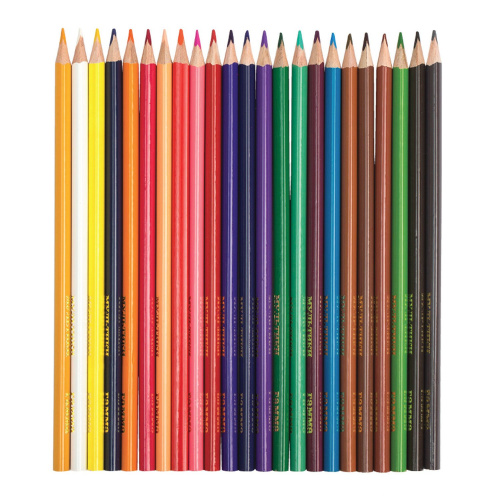 Карандаши цветные ГАММА "Мультики", 24 цвета, заточенные, трехгранные, картонная упаковка фото 2