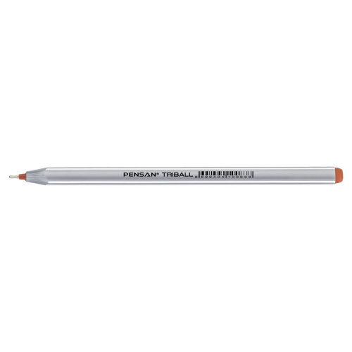 Ручка шариковая масляная PENSAN "Triball", трехгранная, узел 1 мм, линия письма 0,5 мм, коричневая фото 4