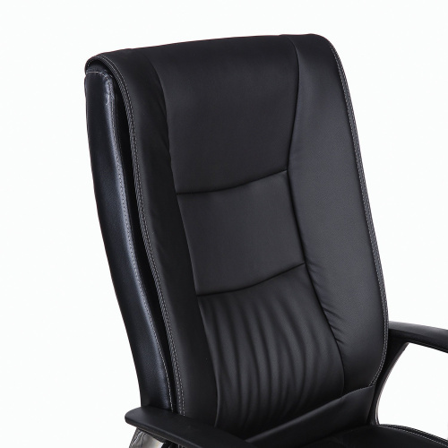Кресло офисное BRABIX "Forward EX-570", хром, экокожа, черное фото 8