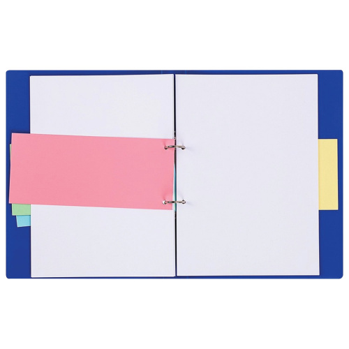 Разделители листов BRAUBERG, полосы 240х105 мм, картонные, 100 штук, розовые фото 4