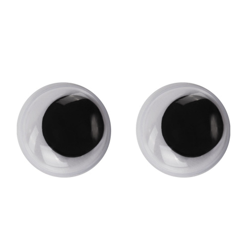Глазки для творчества ОСТРОВ СОКРОВИЩ, 12 мм, 30 шт., вращающиеся, черно-белые фото 3
