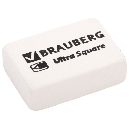 Ластики BRAUBERG "Ultra Square", 6 шт., 29х18х8 мм, белые, натуральный каучук фото 3