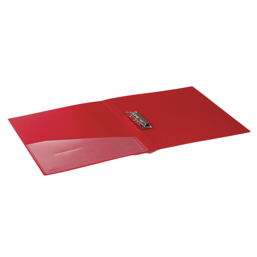 Папка BRAUBERG "Contract", с боков металлич прижимом и внутрен карманом , до 100 л., 0,7 мм, красная фото 5