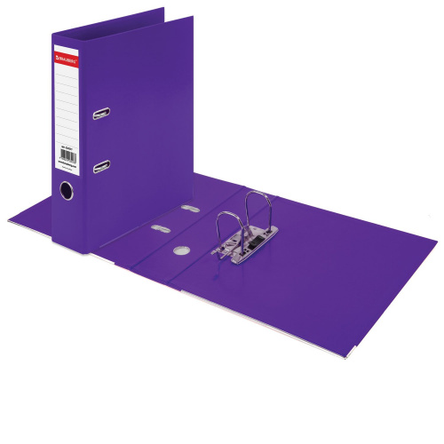 Папка-регистратор BRAUBERG "EXTRA", 75 мм, фиолетовая, двустороннее покрытие пластик, метал уголок фото 4