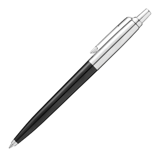 Ручка шариковая PARKER "Jotter Plastic CT", корпус черный, детали нержавеющая сталь, блистер, синяя фото 3