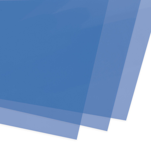 Обложки пластиковые для переплета BRAUBERG, А4, 100 шт., 200 мкм, прозрачно-синие фото 5