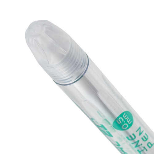 Ручка шариковая масляная PENSAN "Global-21", корпус прозрачный, линия письма 0,3 мм, зеленая фото 2