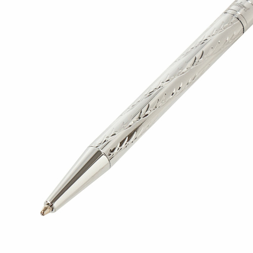 Ручка подарочная шариковая GALANT "ASTRON SILVER", корпус серебристый, детали хром, синяя фото 10