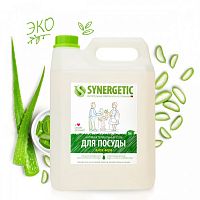 Моющее средство для посуды антибактериальное "SYNERGETIC" Алоэ 5 л