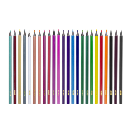 Карандаши цветные ПИФАГОР "СКАЗОЧНЫЙ ГОРОД", 24 цвета, черный пластик, заточенные фото 2