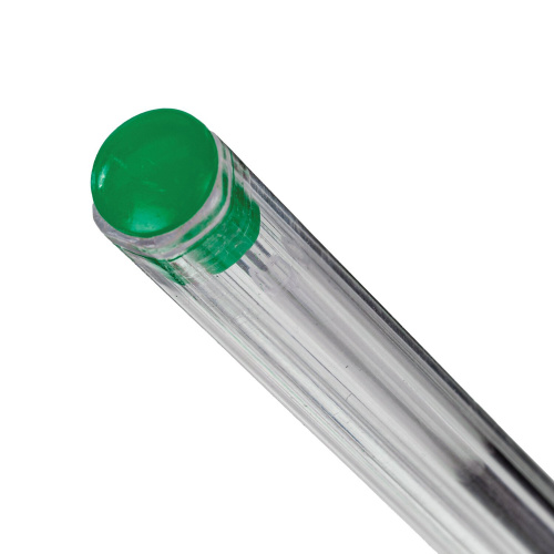 Ручка шариковая STAFF "Basic BP-01", письмо 750 метров, длина корпуса 14 см, зеленая фото 5
