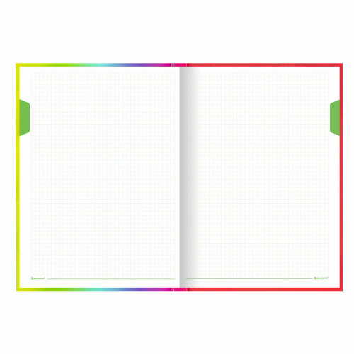Блокнот BRAUBERG "Градиент", 206х291 мм, А4, 160 л., твёрдый, блок 5 цветов, клетка фото 6