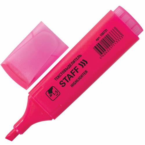 Текстовыделитель STAFF "EVERYDAY", линия 1-5 мм, розовый