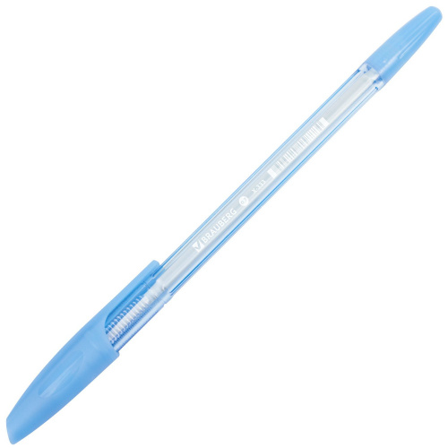 Ручка шариковая BRAUBERG "X-333" PASTEL, корпус тонированованный, линия письма 0,35 мм, синяя фото 8