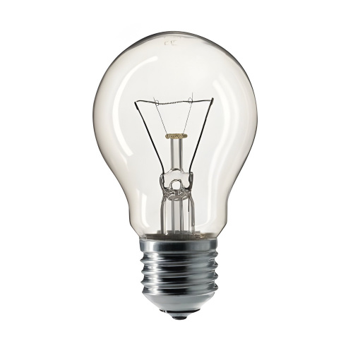 Лампа накаливания PHILIPS A55, 60 Вт, колба 55 мм, цоколь E27, грушевидная, прозрачная
