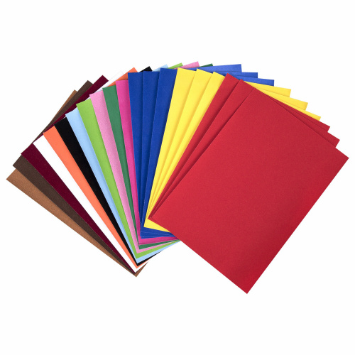 Цветная бумага BRAUBERG, А4, 20 л., 14 цв., 110 г/м2, бархатная фото 4