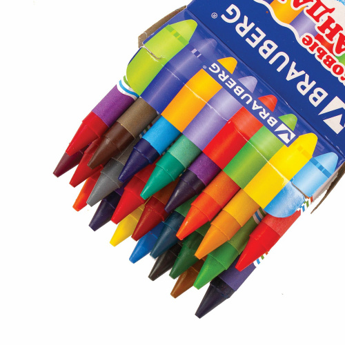 Восковые карандаши BRAUBERG, 24 цвета фото 3