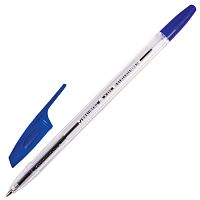 Ручка шариковая BRAUBERG "X-333", корпус прозрачный, узел 0,7 мм, линия письма 0,35 мм, синяя