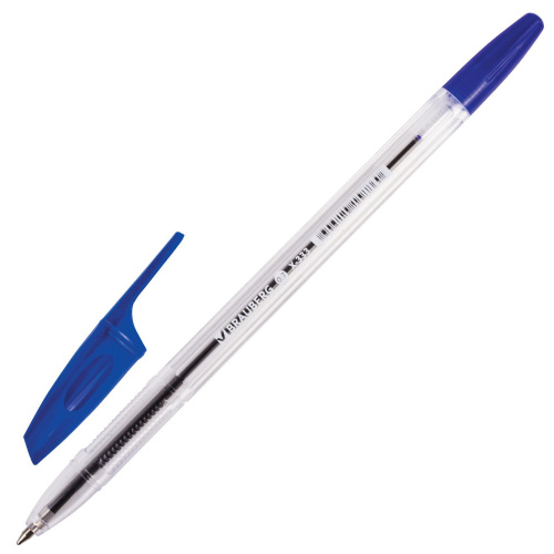 Ручка шариковая BRAUBERG "X-333", корпус прозрачный, узел 0,7 мм, линия письма 0,35 мм, синяя