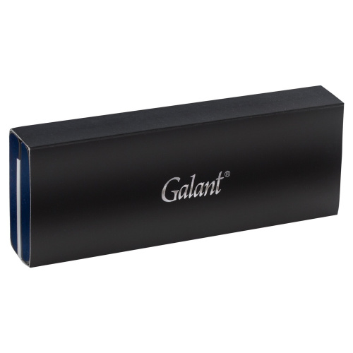Ручка подарочная шариковая GALANT "Locarno", корпус серебристый с черным, синяя фото 4