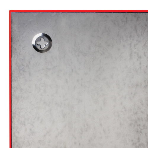 Доска магнитно-маркерная стеклянная BRAUBERG, 40х60 см, 3 магнита, красная фото 2