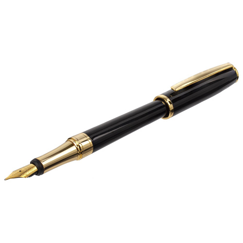 Ручка подарочная перьевая GALANT "LUDUS", корпус черный, детали золотистые, узел 0,8 мм фото 8